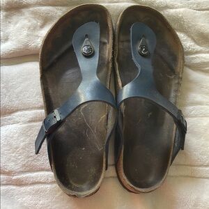 Birkenstock Gizah Navy Sandals Size 39 (8/8.5)